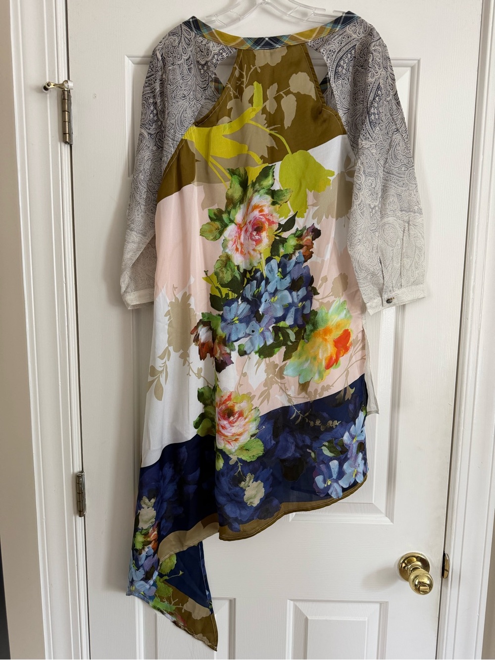 ARATTA asymmetrical Floral tunic shirt L